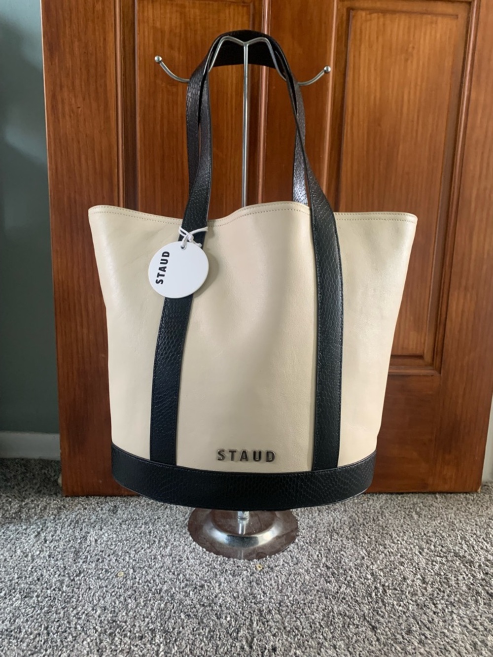 STAUD ALLORA Leather Tote